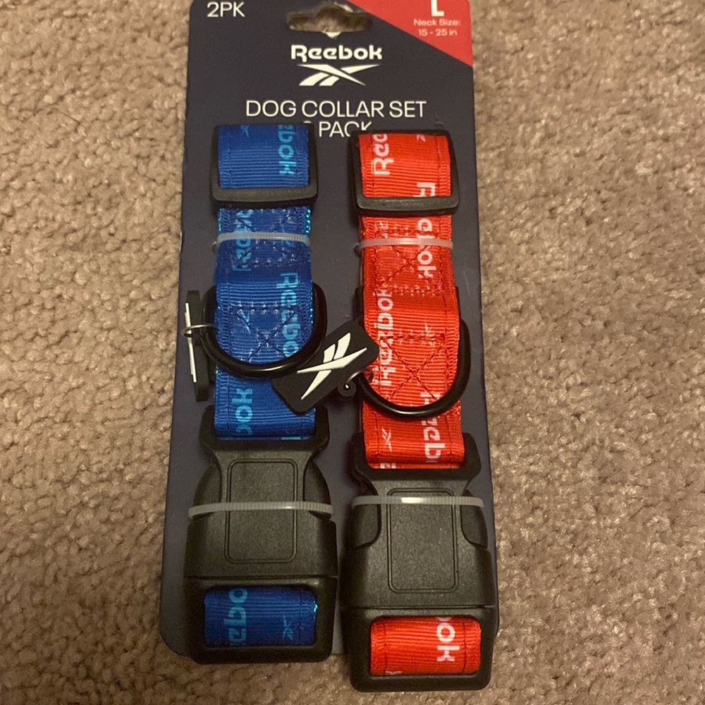 Dog collars for large dog. Reebok. 2 included.